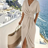 Chloe | Dames Twist-Front Midi Wikkeljurk