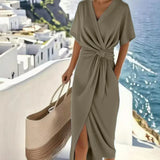 Chloe | Dames Twist-Front Midi Wikkeljurk