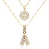 Pavé Letter Initial Necklace