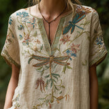 Aria | Dames Boho Blouse met Borduurwerk