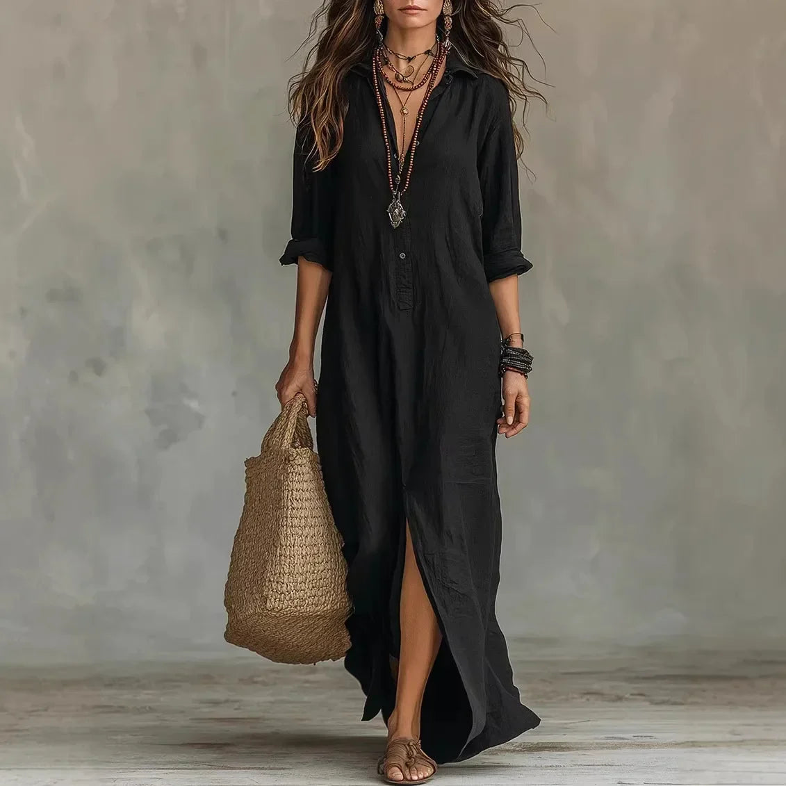 Mila | Dames Maxi Blouse Jurk