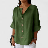 Sophia | Dames V-hals Blouse met Knoopsluiting