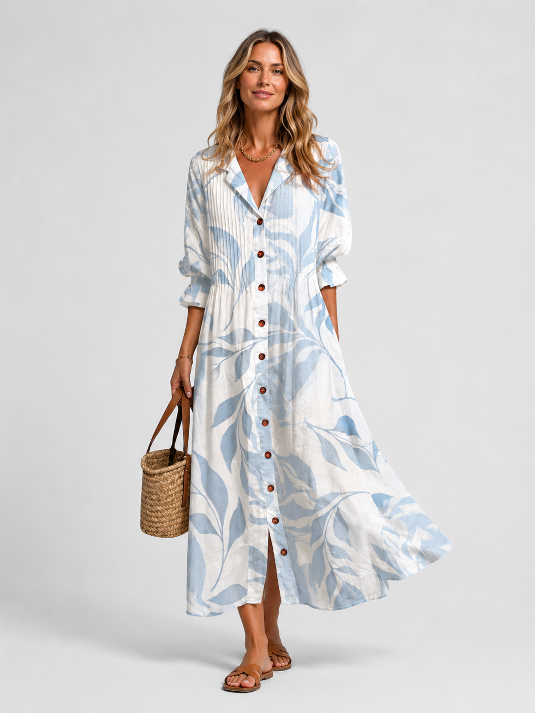 Violet | Dames Boho Print Maxi Blousejurk