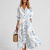 Violet | Dames Boho Print Maxi Blousejurk