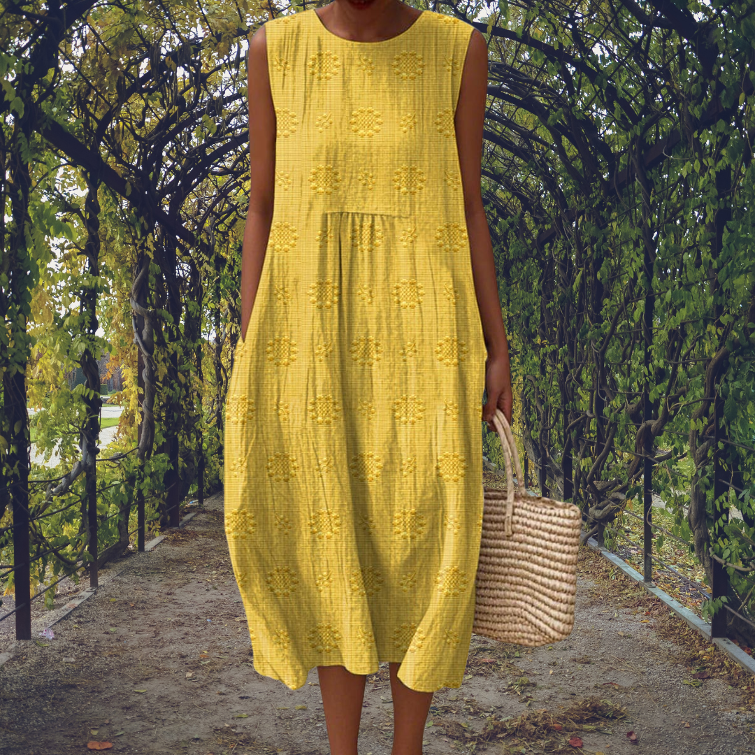 Lucia | Dames Mouwloze Midi Jurk