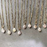 Hanalei Beaded Coin Paperclip Necklace