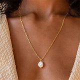 Hanalei Beaded Coin Paperclip Necklace