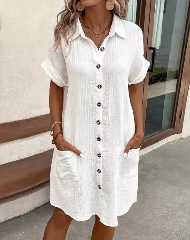 Clara | Dames Midi Blouse Jurk
