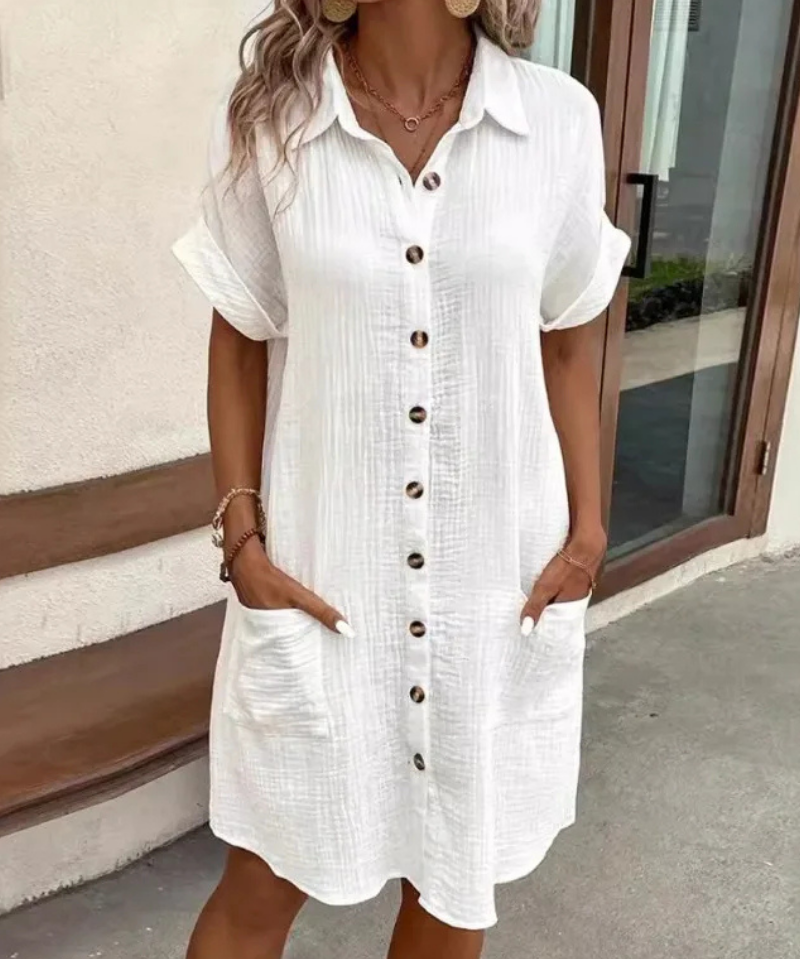 Clara | Dames Midi Blouse Jurk