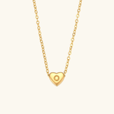 Heart Initial Gold Necklace