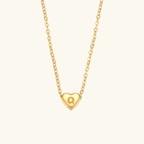 Heart Initial Gold Necklace