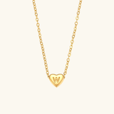 Heart Initial Gold Necklace