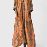 Nora | Dames Boho Print Maxi Jurk met Zakken