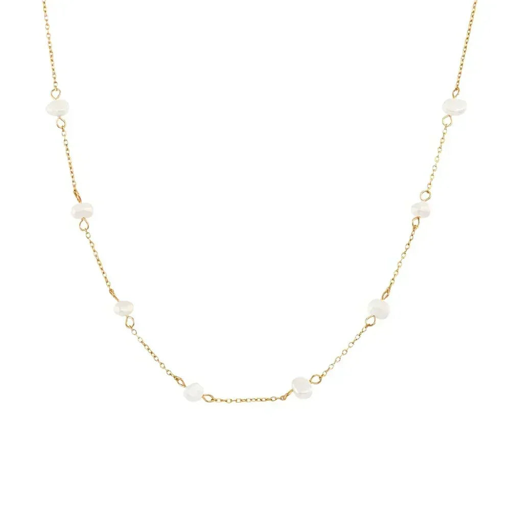 Laney Perlenhalskette in Gold