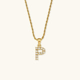 Maeve Letter Initial Diamond Necklace