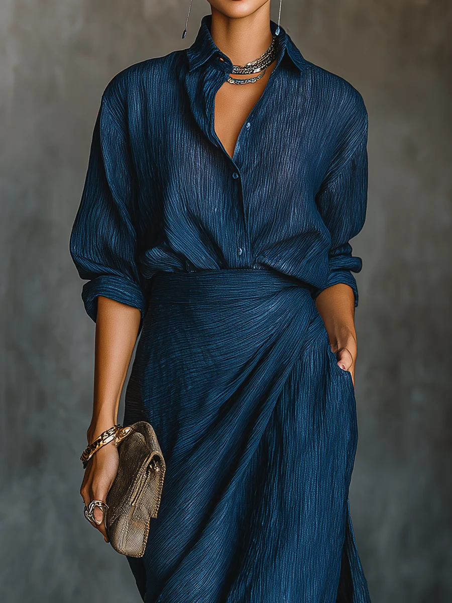 Camille | Dames Draped Maxi Set