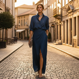 Camille | Dames Draped Maxi Set
