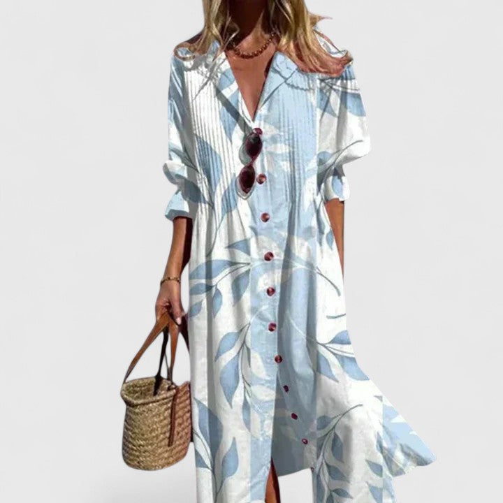 Violet | Dames Boho Print Maxi Blousejurk