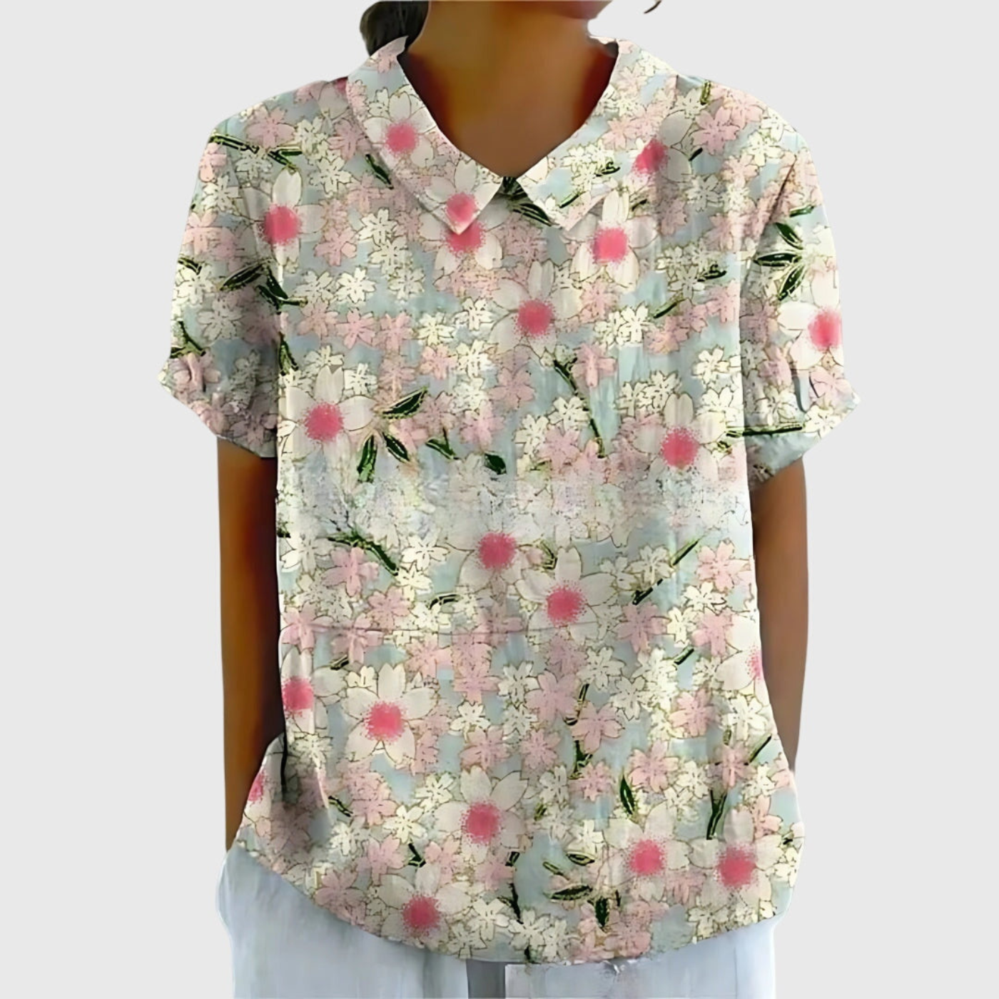 Juliet | Dames Bloemenblouse Korte Mouw