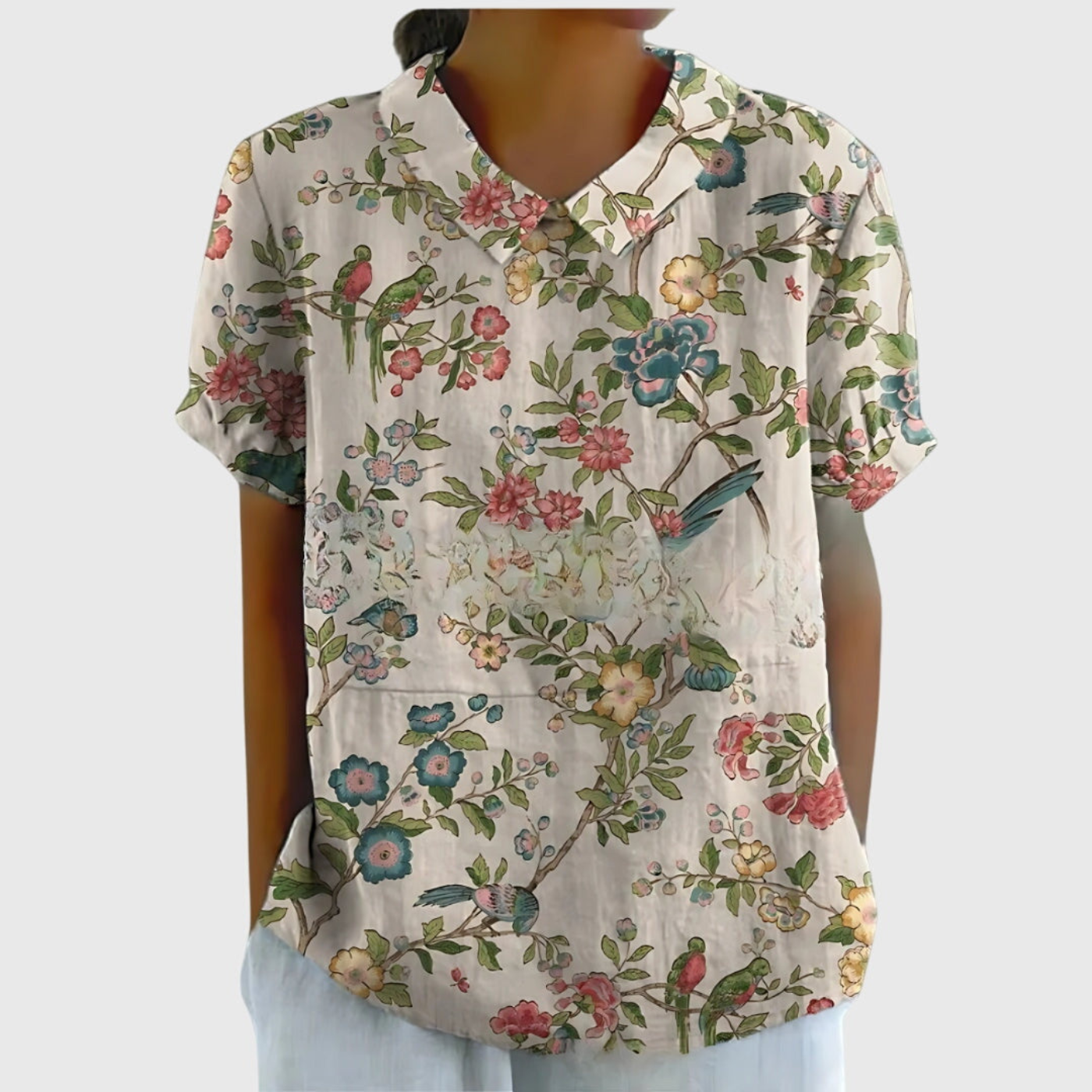 Juliet | Dames Bloemenblouse Korte Mouw