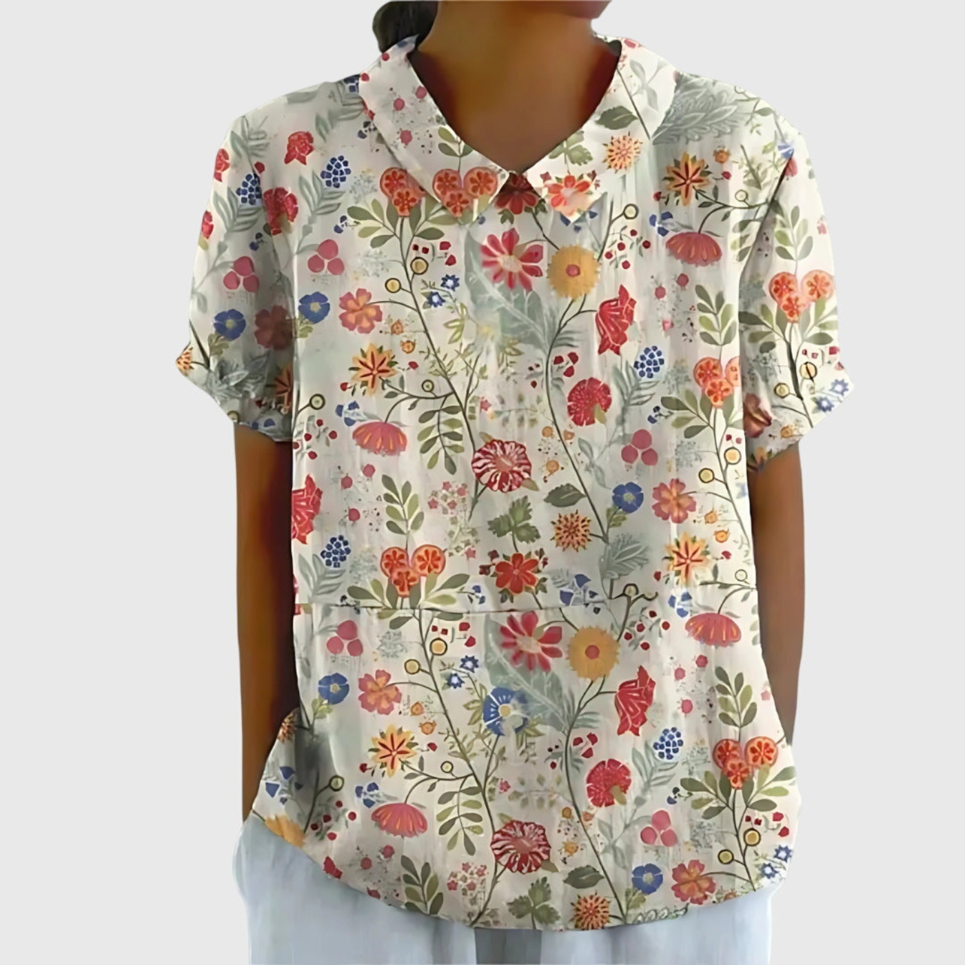 Juliet | Dames Bloemenblouse Korte Mouw