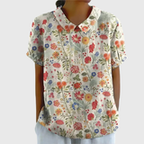 Juliet | Dames Bloemenblouse Korte Mouw